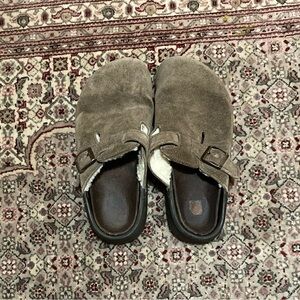 Birkenstock / Tatami sheepskin lined mule clog brown 38